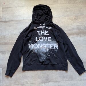 Glamour Kills Hoodie Sweatshirt Black Size Medium M